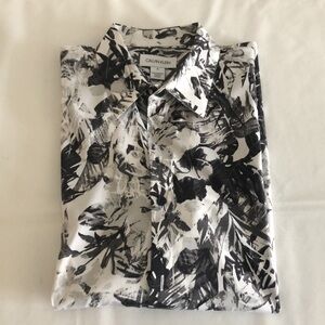 Black and white mens short sleeve shirt.
